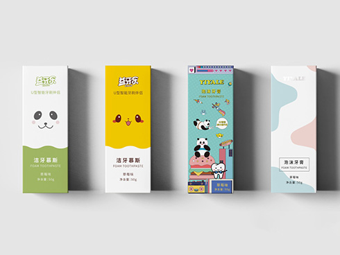 台湾儿童牙膏盒包装盒